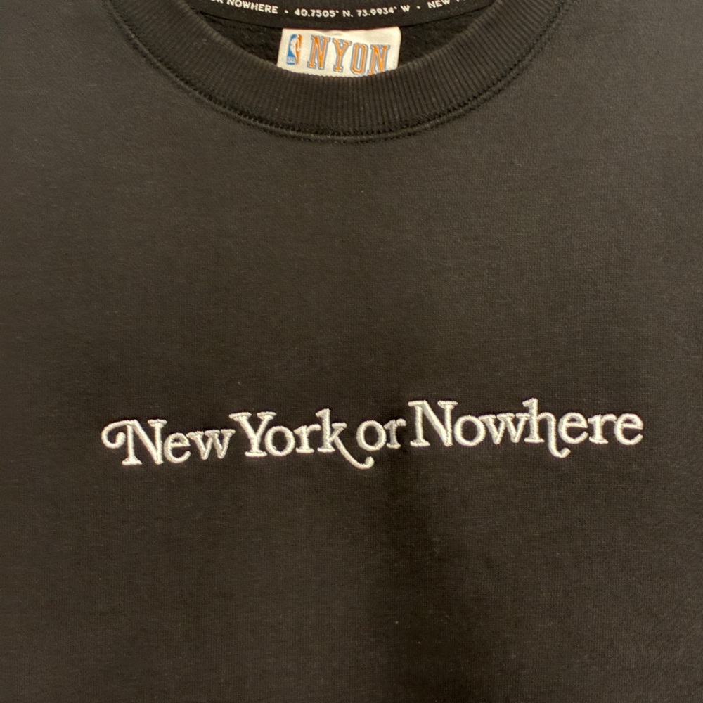 NYON Knicks Black Crewneck Sweater - Picture 2 of 7